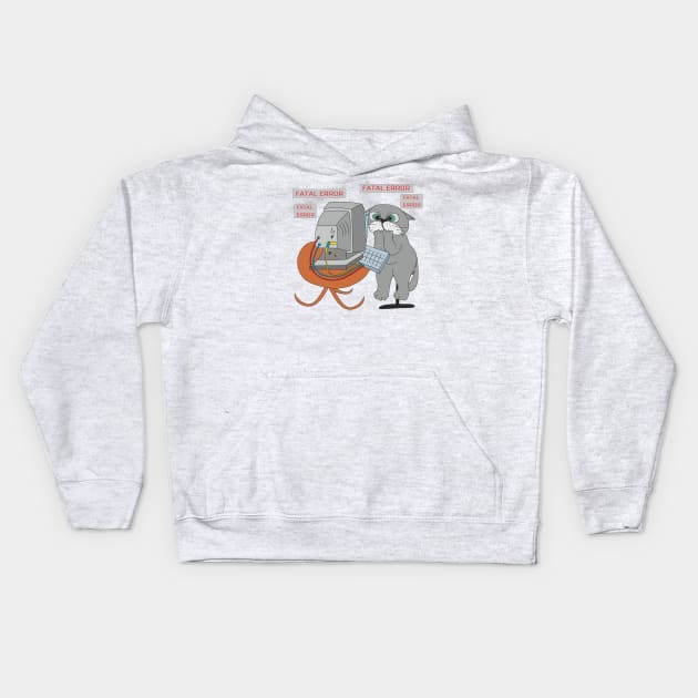 IT cat Kids Hoodie by Alekvik